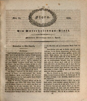 Flora (Baierische National-Zeitung) Dienstag 27. April 1830