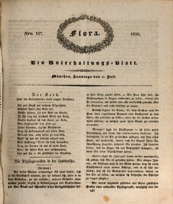 Flora (Baierische National-Zeitung) Sonntag 11. Juli 1830