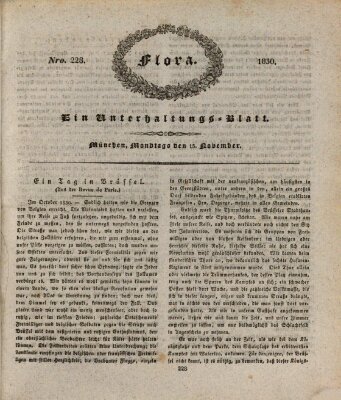 Flora (Baierische National-Zeitung) Montag 15. November 1830