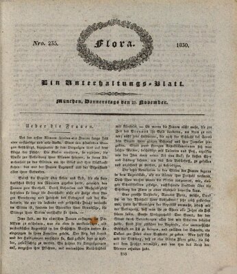 Flora (Baierische National-Zeitung) Donnerstag 25. November 1830