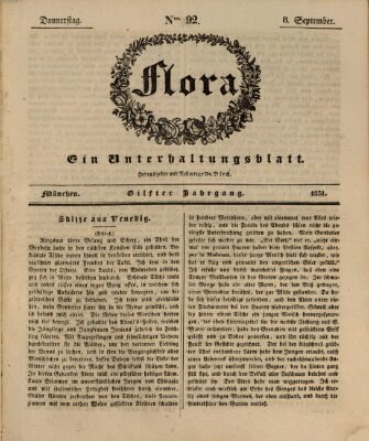 Flora (Baierische National-Zeitung) Donnerstag 8. September 1831
