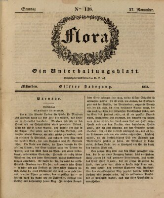 Flora (Baierische National-Zeitung) Sonntag 27. November 1831
