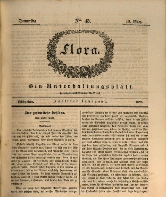 Flora (Baierische National-Zeitung) Donnerstag 15. März 1832