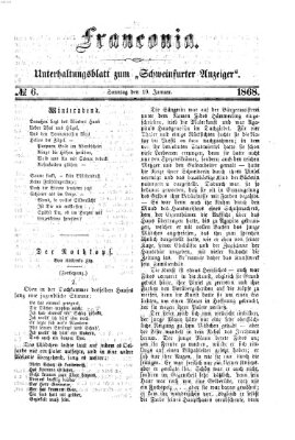 Franconia (Schweinfurter Anzeiger) Sonntag 19. Januar 1868