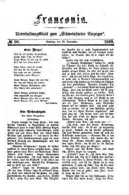 Franconia (Schweinfurter Anzeiger) Sonntag 29. November 1868