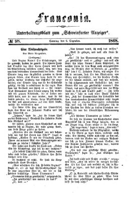 Franconia (Schweinfurter Anzeiger) Sonntag 6. Dezember 1868