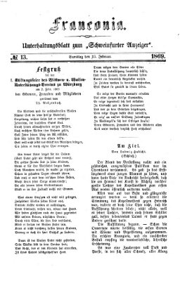 Franconia (Schweinfurter Anzeiger) Samstag 13. Februar 1869
