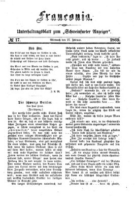 Franconia (Schweinfurter Anzeiger) Samstag 27. Februar 1869