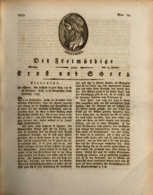 Der Freimüthige oder Ernst und Scherz (Der Freimüthige oder Unterhaltungsblatt für gebildete, unbefangene Leser) Montag 14. Januar 1805
