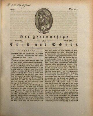 Der Freimüthige oder Ernst und Scherz (Der Freimüthige oder Unterhaltungsblatt für gebildete, unbefangene Leser) Donnerstag 27. Juni 1805