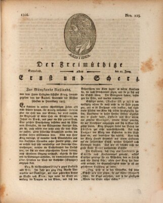 Der Freimüthige oder Ernst und Scherz (Der Freimüthige oder Unterhaltungsblatt für gebildete, unbefangene Leser) Samstag 21. Juni 1806