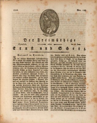 Der Freimüthige oder Ernst und Scherz (Der Freimüthige oder Unterhaltungsblatt für gebildete, unbefangene Leser) Samstag 28. Juni 1806