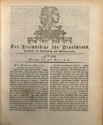 Der Freimüthige für Deutschland Montag 31. Mai 1819