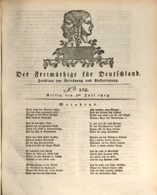 Der Freimüthige für Deutschland Samstag 3. Juli 1819