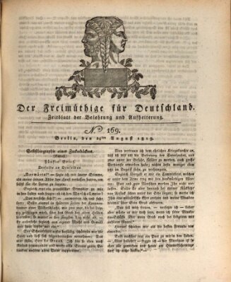 Der Freimüthige für Deutschland Dienstag 24. August 1819
