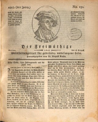 Der Freimüthige oder Unterhaltungsblatt für gebildete, unbefangene Leser Montag 18. August 1823