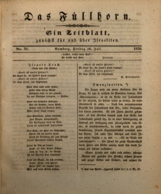 Das Füllhorn Freitag 29. Juli 1836