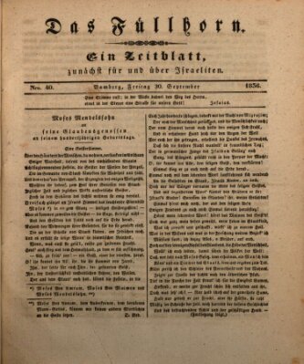 Das Füllhorn Freitag 30. September 1836