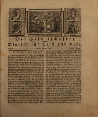 Der Gesellschafter oder Blätter für Geist und Herz Montag 19. April 1819