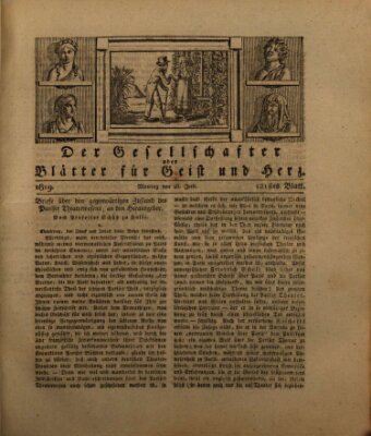 Der Gesellschafter oder Blätter für Geist und Herz Montag 26. Juli 1819