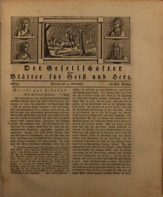 Der Gesellschafter oder Blätter für Geist und Herz Montag 15. November 1819