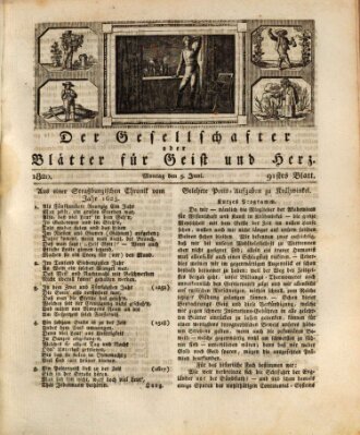 Der Gesellschafter oder Blätter für Geist und Herz Montag 5. Juni 1820