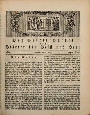 Der Gesellschafter oder Blätter für Geist und Herz Montag 12. März 1821