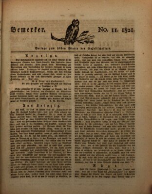 Der Gesellschafter oder Blätter für Geist und Herz Mittwoch 30. Mai 1821
