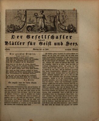 Der Gesellschafter oder Blätter für Geist und Herz Montag 15. Juli 1822