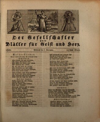 Der Gesellschafter oder Blätter für Geist und Herz Mittwoch 6. November 1822