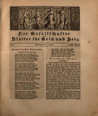 Der Gesellschafter oder Blätter für Geist und Herz Samstag 2. August 1823