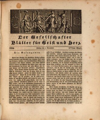 Der Gesellschafter oder Blätter für Geist und Herz Freitag 5. November 1824