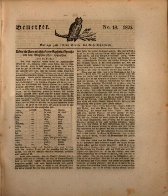 Der Gesellschafter oder Blätter für Geist und Herz Mittwoch 13. Juli 1825