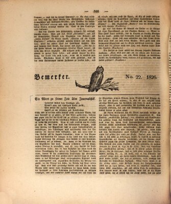 Der Gesellschafter oder Blätter für Geist und Herz Samstag 15. Juli 1826