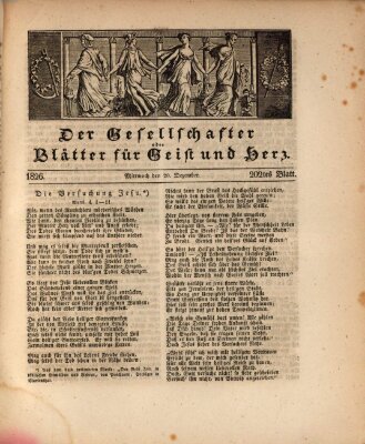 Der Gesellschafter oder Blätter für Geist und Herz Mittwoch 20. Dezember 1826
