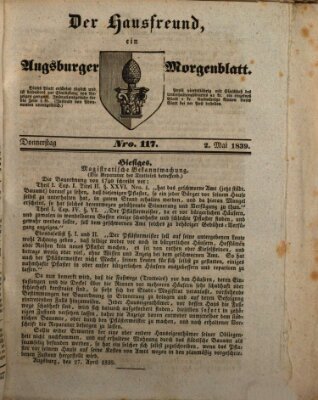 Der Hausfreund Donnerstag 2. Mai 1839