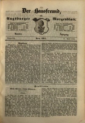 Der Hausfreund Donnerstag 16. April 1846