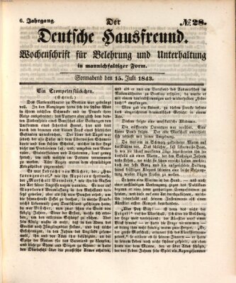 Der deutsche Hausfreund (Der Hausfreund) Samstag 15. Juli 1843