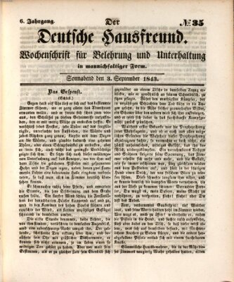 Der deutsche Hausfreund (Der Hausfreund) Sonntag 3. September 1843