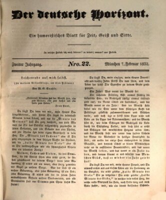 Der deutsche Horizont Dienstag 7. Februar 1832