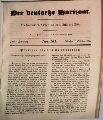 Der deutsche Horizont Sonntag 7. Oktober 1832