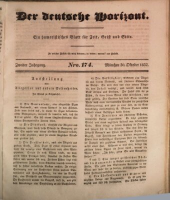 Der deutsche Horizont Dienstag 30. Oktober 1832