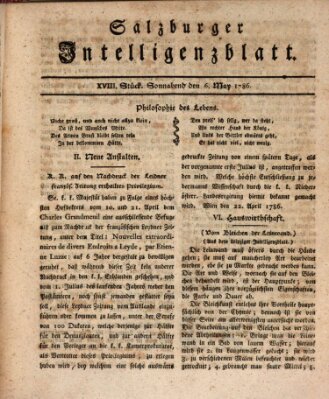 Salzburger Intelligenzblatt Samstag 6. Mai 1786