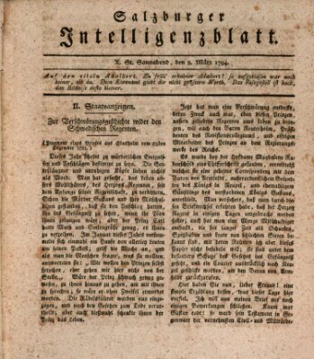 Salzburger Intelligenzblatt Samstag 8. März 1794