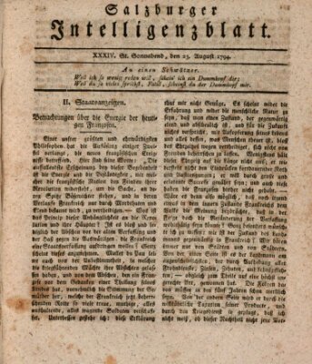 Salzburger Intelligenzblatt Samstag 23. August 1794