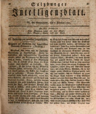 Salzburger Intelligenzblatt Samstag 7. Februar 1795
