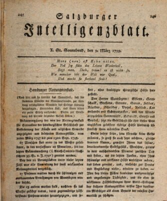 Salzburger Intelligenzblatt Samstag 9. März 1799