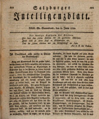 Salzburger Intelligenzblatt Samstag 8. Juni 1799