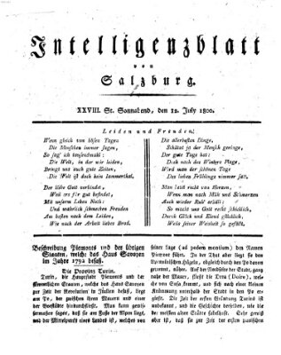 Intelligenzblatt von Salzburg (Salzburger Intelligenzblatt)
