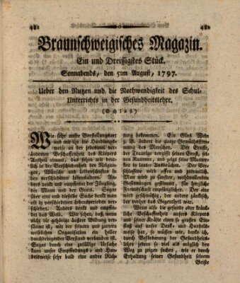 Braunschweigisches Magazin (Braunschweigische Anzeigen) Samstag 5. August 1797